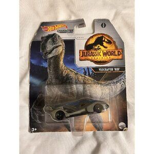 Mattel - Hot Wheels Jurassic World Dominion Character Cars - VELOCIRAPTOR 'BLUE'